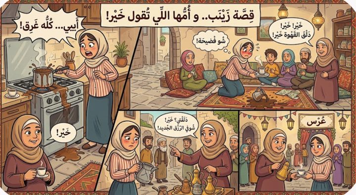 دلق القهوة خير-اللهجة السورية - قصة عربية