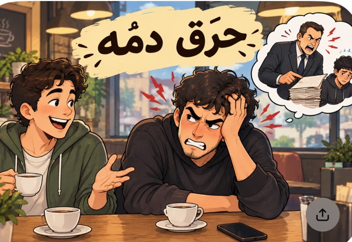 حَرَق دَمّه – اللهجة الفلسطينية الأردنية - قصة عربية