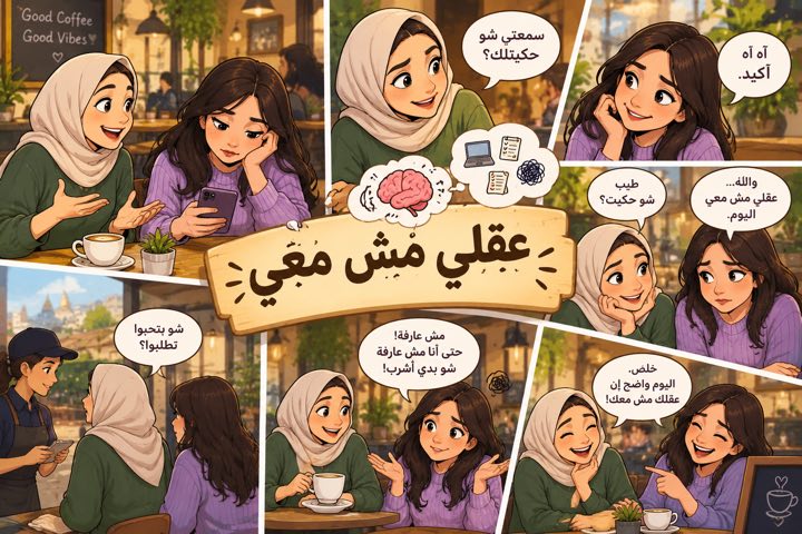 عقلي مش معي-اللهجة الفلسطينية الأردنية - قصة عربية