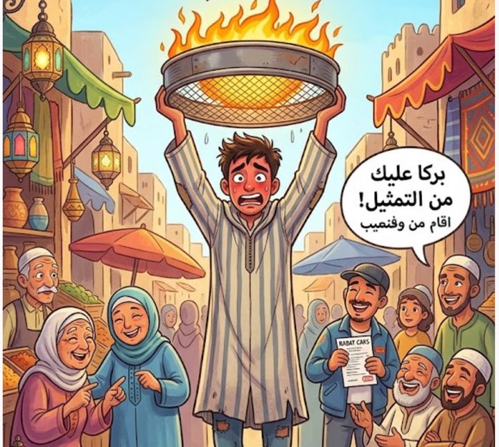 دَرَّقْ الشَّمْسْ بِالْغَرْبَالْ-اللهجة المغربية - قصة عربية