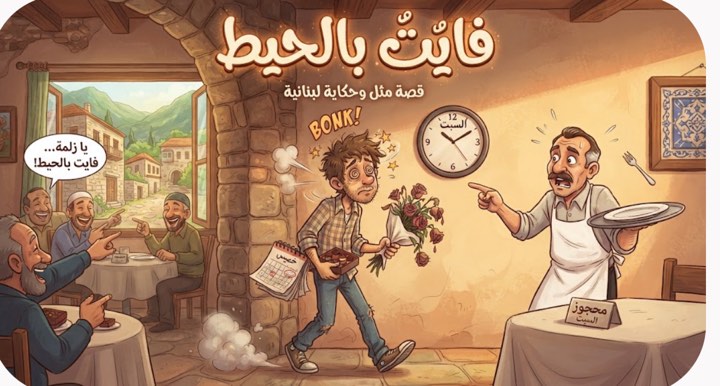 فايت بالحيط-اللهجة اللبنانية - قصة عربية