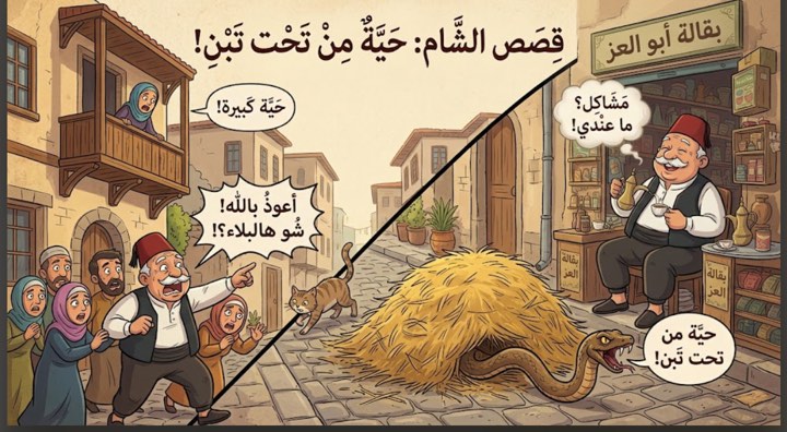حية من تحت تِبِن-اللهجة السورية - قصة عربية