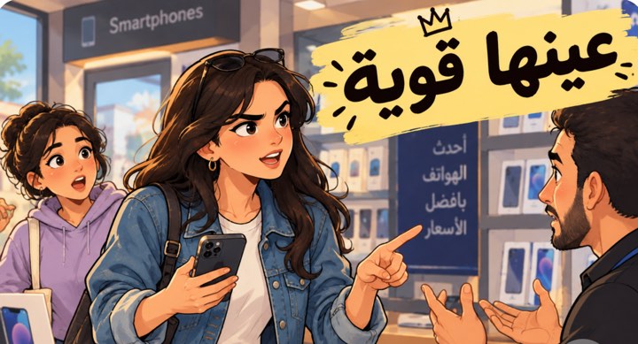 عينها قوية – اللهجة الفلسطينية الأردنية - قصة عربية