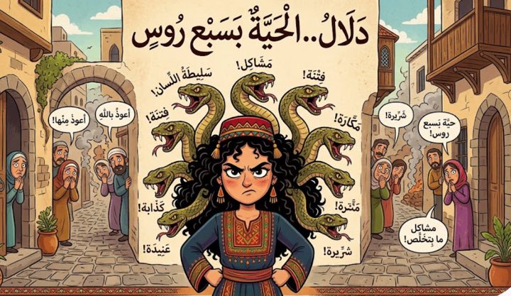 حَيّة بسبع روس-اللهجة السورية - قصة عربية